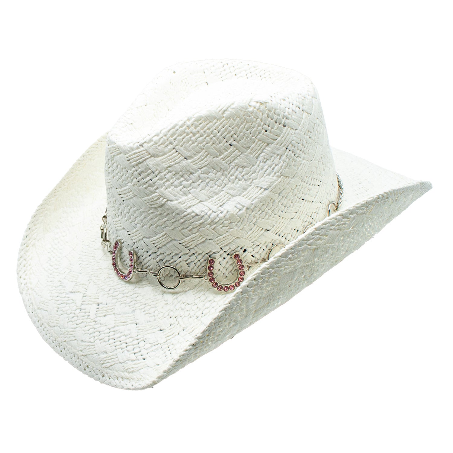 Gabiota Toyo Straw Rhinestone Horseshoe Drifter Cowboy Hat Doba Default